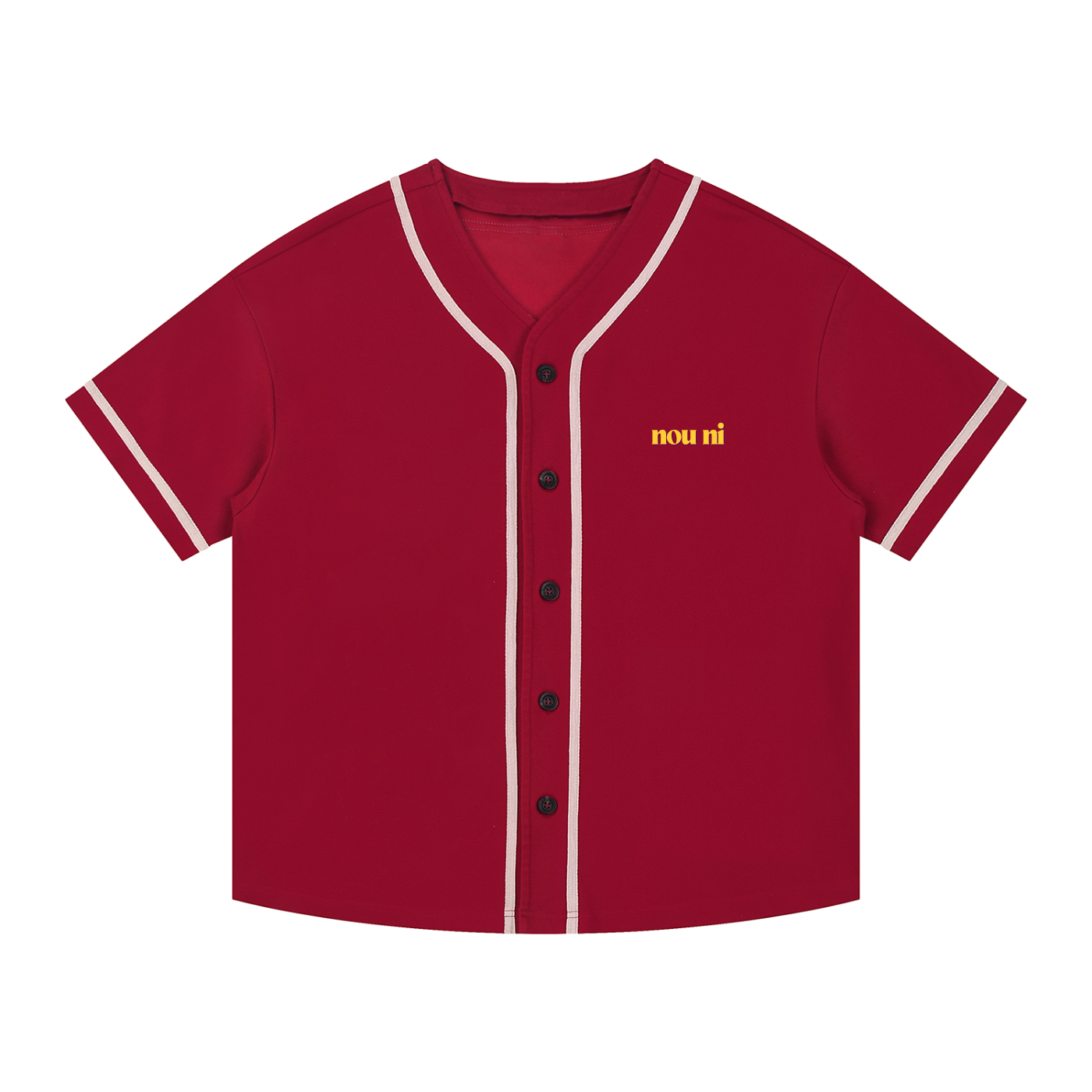 Contrast Piped Button-Up Jersey
