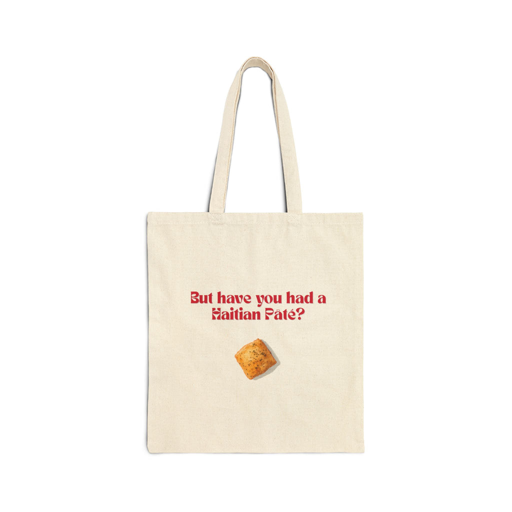 Haitian Pate Canvas Tote — "But have you had a Haitian Pate?" / Nou Ni Flag Market Bag