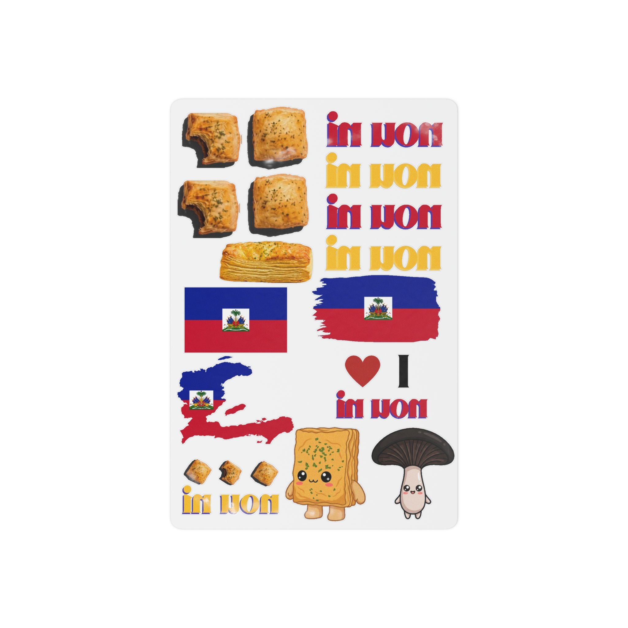 Haitian Temporary Tattoo Sheet