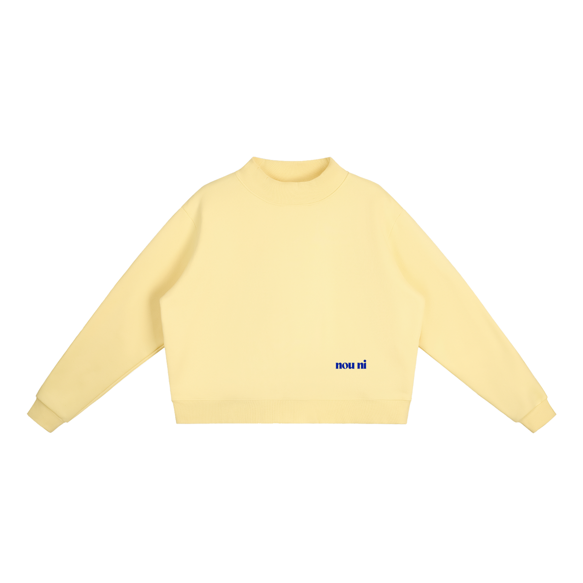 Essential Fleece Mock-Neck Crew Sweatshirt